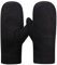 Harssidanzar Damen Winter Fäustlinge,Warme echte Wildleder Lammfell Shearling Fäustlinge Handschuhe KL026EU,Schwarz,Größe XL