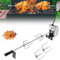 XMTECH Elektrischer Grillspieß Set 107cm Drehspieß inkl. 4X Fleischnadeln und Edelstahl Motor, 220V-240V, BBQ Fleischklamme,Rotisserie, Drehspiess