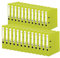 Original Falken 25er Pack PP-Color Kunststoff-Ordner. Made in Germany. 5 cm schmal DIN A4 neongrün Ringordner Vegan Aktenordner Briefordner Büroordner Plastikordner Schlitzordner