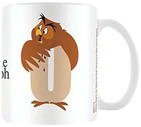 Disney Alphabet Personalised Mug (O for Owl Design) 11oz Ceramic Coffee Mug in Presentation Disney Gift Box - Official Merchandise