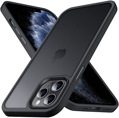 Anqrp Zero Seriesr Kompatibel mit iPhone 11 Pro Hülle, Minimalistische Transluzente Matte Schutzhülle, Military Grade Eckige Handyhülle für iPhone 11 Pro mit Flüssigsilikon 5.8 Zoll, Schwarz