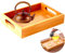 Eabdice Tablero De Desayuno De Madera, Plato De Desayuno Rectangular De Plato De Té, Bandeja con Manija, para El Desayuno, Té, Mesa De Café, Cocina Deco Cama