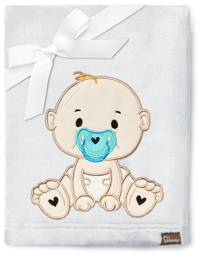Be Mammy Warme Kuscheldecke Babydecke Blanket Baby Geschenk BE20-168 (Hellgrau - Junge)