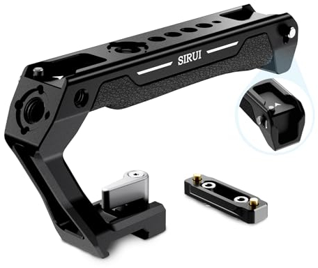 SIRUI Lightweight NATO Top Handle, Quick Release NATO Grip with NATO Rail for DSLR Camera Cage, Universal Top Handle built in 3 Cold Shoe Adapters, Several Threaded Holes, SC-TH