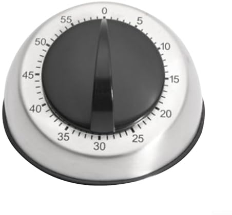 Minuteur de cuisine professionnel en acier inoxydable de 60 minutes avec sonnerie longue sonnerie, alarme parfaite