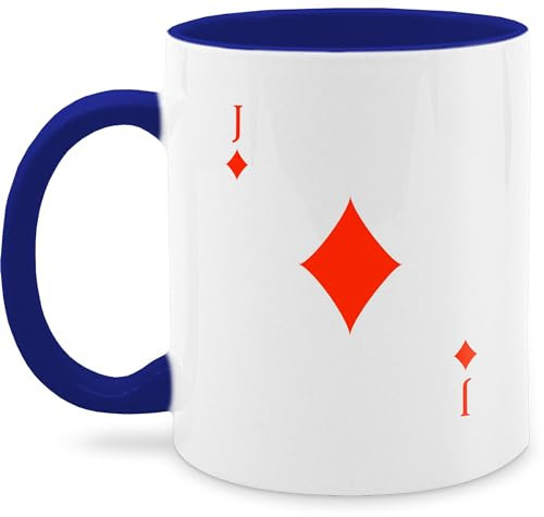 Tasse Tassen 325ml - & Fasching - Karo Bube Kartenspiel Karneval Kostüm - 325 ml - Dunkelblau - carnival carnevale fasnachts karneval. karnelval fasching- fasnet verkleidet kölner karnevals