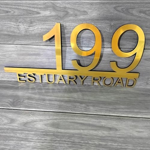 Placa moderna personalizada con números de casa para puerta, placa de acrílico flotante 3D para el hogar, nombre de la calle, dirección, placa de letrero de pared al aire libre, números de casa