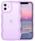 DUEDUE for iPhone 12 Mini Case Clear for iPhone 12 Mini Cute Curly Wave Frame Shape Clear Cover Soft TPU Silicone Shockproof Protective Women Girls Phone Case for iPhone 12 Mini Case 5.4 2020, Purple