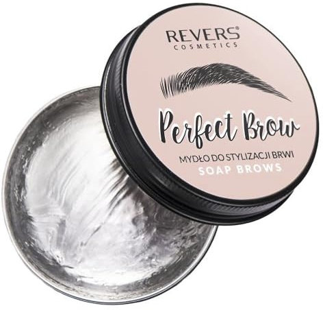 REVERS COSMETICS Perfect Brow - Jabón de cejas para modelar y fijar las cejas, efecto laminación, secado rápido, no deja residuos, fórmula de larga duración, perfumado, transparente 20g