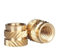 Brass Knurled Nuts 100pcs M3*3/4/5/6/8/10 OD 5mm Thread Heat Molding Double Twill Injection Embedment Nut(Length 8mm)