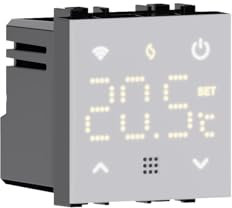 IXTRIMA termostato da incasso modulo programmabile 2P 240V display touch retroilluminato colore bianco compatibile su supporti Bticino Matix