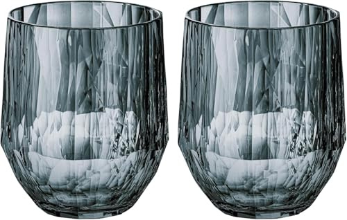 koziol Superglas Club No. 23, 2 Stück, 200 ml, Weißwein-Tumbler, Glas aus kristallklarem Kunststoff, luxuriös, unzerbrechlich, wiederverwendbar, Party, Camping, 2er Set