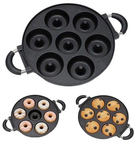 Backen Donut-Maker - Donut-Pfannen Zum Backen,Mini-Donut Maker Für 7 Kleine Donuts | Für Airfryer Oven Bake Cooking Frying Bakers Breakfast Home