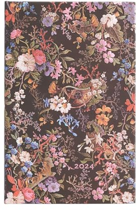 Paperblanks 12-Monatskalender 2024 Floralia | Vertikal | Maxi (135 × 210 mm)