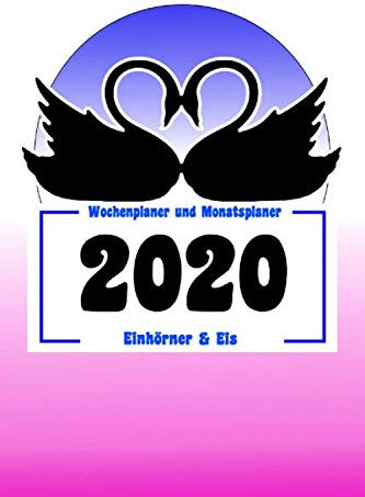 Einhörner & Eis Kalender 2020, Terminkalender mit Wochenplaner, Jahresplaner und Monatsplaner: Jahresplaner von 1.Januar 2020 bis 30.Dezember 2020 mit Einhorn Muster Planer mit 112 Seiten 6x9 Zoll