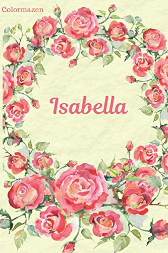Isabella: Red Rose Personalised Notebook (Small)
