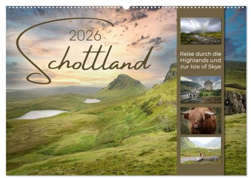 Schottland - Reise durch die Highlands und zur Isle of Skye (Wandkalender 2026 DIN A2 quer), CALVENDO Monatskalender: Eine bildliche Reise zur ... Wanddekoration auf Sie. (CALVENDO Natur)