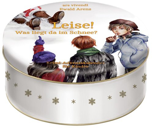Adventskalender: Leise! Was liegt da im Schnee? - Adventskalender für Kinder mit Geschichte zum Vorlesen - In Blechdose mit 24 Karten zum Aufhängen: Krimi-Adventskalender für Kinder
