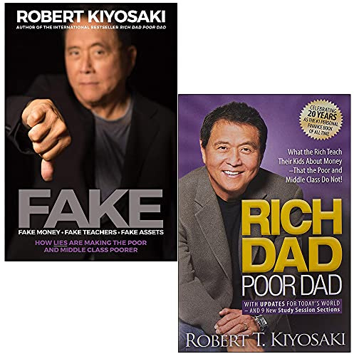 FAUX : Faux argent, faux enseignants, faux actifs et père riche, père pauvre par Robert T. Kiyosaki, ensemble de 2 livres