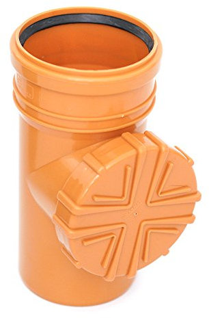 Regenrohrfilter Fallrohrfilter mit Laubfang für KG/HT Rohr DN100 Ø110 (ORANGE)