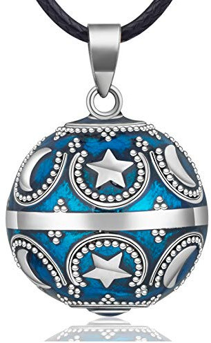 EUDORA Harmony Ball Vintage Anhänger Schmuck,Engel Anrufer Anhänger Halskette, Bola Klangkugel Kette Schmuck für Mutter Tochter Frauen Lehrer, Halskette Länge 114,3 cm