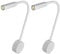 Artpad Paquet de 2 projecteurs muraux blancs, lampe de chevet Cob, lampe de chevet Cob, lampe de chevet minimaliste, montage mural en surface, 3W, veilleuse avec interrupteur à bouton