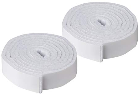 Metafranc Filz-Band 1 m x 16 mm - selbstklebend - weiß - 2 Stück - Frei zuschneidbar - Effektiver Schutz Ihrer Möbel / Filz-Klebeband auf Rolle / Möbelgleiter für empfindliche Böden / 647129
