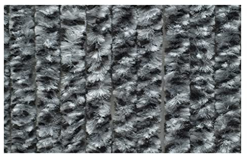 BERGER Blickdicht Flauschvorhang 205x56 cm | Chenille Türvorhang als Flauschvorhang Wohnwagen, Flauschvorhang Wohnmobil | Flauschvorhang Insektenschutz für Balkontür, Sichtschutz, Raumteiler