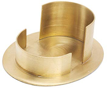 NKlaus Kerzenhalter Kerzenständer 4cm hoch oval Für Kerznen 7,3 x 5cm Hochzeitskerzen Taufe Kommunion Dekoration 2805