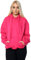Felpa da donna oversize con cappuccio e cerniera, taglia 45-44 Fucsia Small