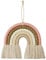 Boji Neutraler Regenbogen Wandbehang, Nordischer Gewebter Regenbogen Wandbehang, Makramee Regenbogen Boho Dekor Für Wand Zimmer Zuhause Kinderzimmer Babyzimmer Rosa Figured Tuch