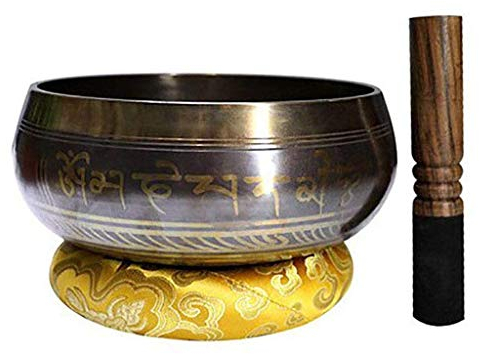 BDXZJ Cuenco Tibetano, Juego de Cuencos Tibetanos, Cuenco Tibetano de Meditación de 20cm, Promueve La Paz, Curación de Chakras Y Atención Plena