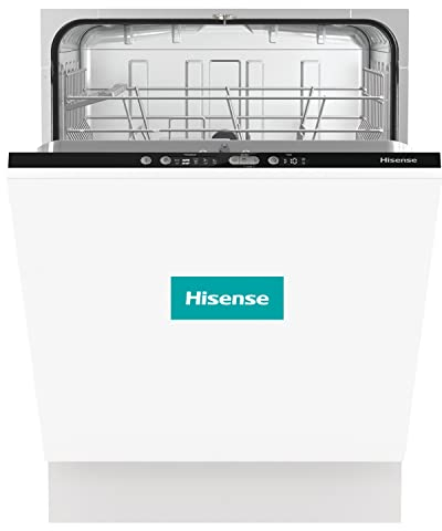 Hisense HV651C60 - Lavavajillas Integración, Capacidad para 13 Servicios, 2 Cestas, 60 cm, 5 Programas, Filtro Autolimpiable, Contador Digital con Programa Ecológico, Silencioso