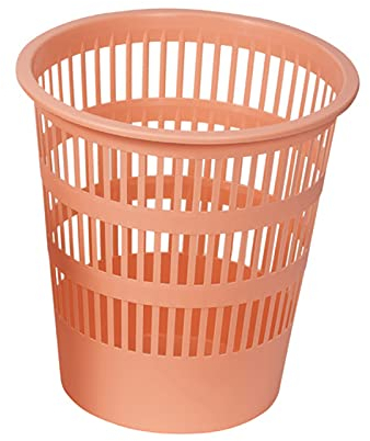 FELIXMANIA Papelera de Plástico de Rejilla 12 Litros Color Pastel (Naranja)