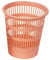 FELIXMANIA Papelera de Plástico de Rejilla 12 Litros Color Pastel (Naranja)