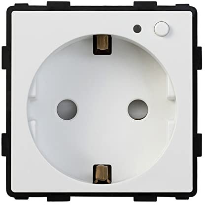 BSEED Enchufe de pared WIFI con monitor de consumo de energía Toma de corriente 16Amp Blanco 86mm