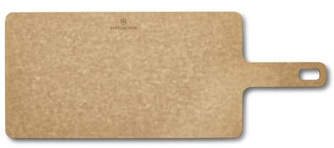 Victorinox Schneidebrett mit Servier-Griff, Handy Serie Cutting Board, 35.6 x, 19 x, 0.5, Klingenschonend, Spülmaschinengeeignet, Braun