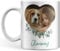 Tasse personalisiert mit Foto und Text in einem Herzausschnitt, personalisierte Fototasse für Muttertag, Vatertag, Partner, Haustier, Oma, Opa, Mama und Papa (Herzausschnitt)