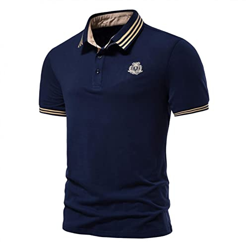 LAOSU Polo Hombre Manga Corta Moda Impreso Camisa Cuello Atrapado Hombre Suelto Camiseta Casual Solapa Trabajo Jersey Simple Clásico Hermoso Tops Confort Stretch Marca Casual Tops Multicolor