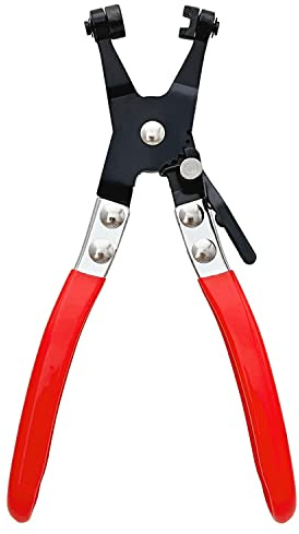 Hose Clamp Plier Repair Tool with Swivel Flat Band for Removal and Installation of Ring-Type or Flat-band Hose Clamps in Automotive Coolant Radiator Heater and Water Hose…