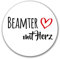 huuraa Aufkleber Beamter mit Herz Sticker 10cm mit Motiv für die tollsten Menschen Geschenk Idee für Freunde und Familie