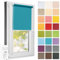 Estika Rollo für Fenster ohne Bohren - 45cm x 120cm - Blaue Lagune - 25 Stofffarben, Klemmfix Montage, Fensterrollos für innen, Sichtschutz für Fenster und Balkontür (45 cm Stoffbreite)