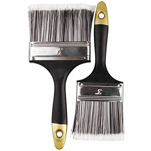 Buystarget 2 Pack 3 & 4 Inch Paint Brush Set Painting Decorating Fine Brushes PRO DIY UK
