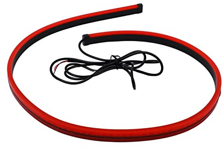 Aramox Bande de Feux de Freinage à LED, 100 Cm DC12V Universel pour Voiture LED Troisième Bande de Feux de Freinage étanche Flexible Rouge Lumière Haute Feu Stop