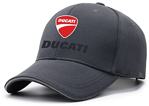 HAOZAILIN Herren Baseballkappen für Ducati Bedruckt Klassische Papa Kappe Atmungsaktive Baseballmützen Unisex Trucker Kappen Sommer Sonnenhut – Geschenk Teenager-Dark Grey||One Size