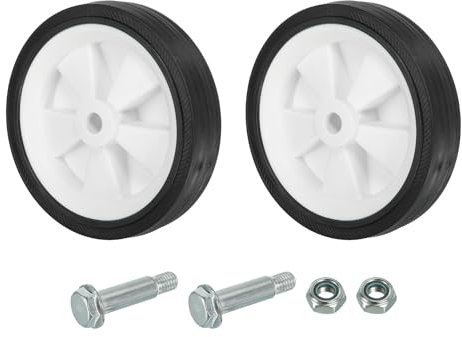 PATIKIL Roues de Compresseur d'Air de 6, 2 Pièces, Pièces de Rechange Universelles pour Roues de Compresseur d'Air avec Un Trou de 0,5 Pouce de Diamètre pour Une Mobilité Facile, Blanc