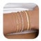 KRFY 7Pcs Gold Bracelets for Women 14K Plated Gold Chain Bracelets Set Stack Stainless Steel Womens Bracelet Adjustable Paperclip ladies Bracelet Jewellery Set