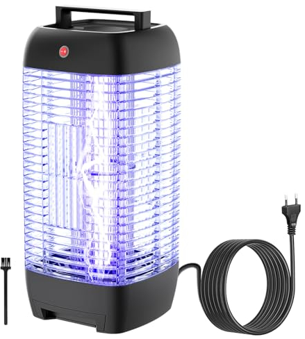 FethFire Lampada Antizanzare da Esterno e Interno,Design Trasparente Migliorato Zanzariera Elettrica,Gamma effettiva 195 m², 10W Lampada Zanzare Adatto per Cucine, Ospedali, Fattorie, Giardini