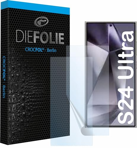 Crocfol für Samsung Galaxy S24 Ultra - Schutzfolie vom Testsieger [2 St.] - selbstheilende Premium 5D Langzeit-Premiumschutzfolie (Case-Friendly)