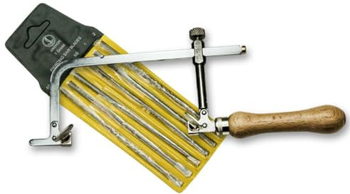 Generic Jewellers Adjustable Metal Saw Frame +144 Mixed Blades Jewellery Craft Tool Fret Saw with Wood Handle